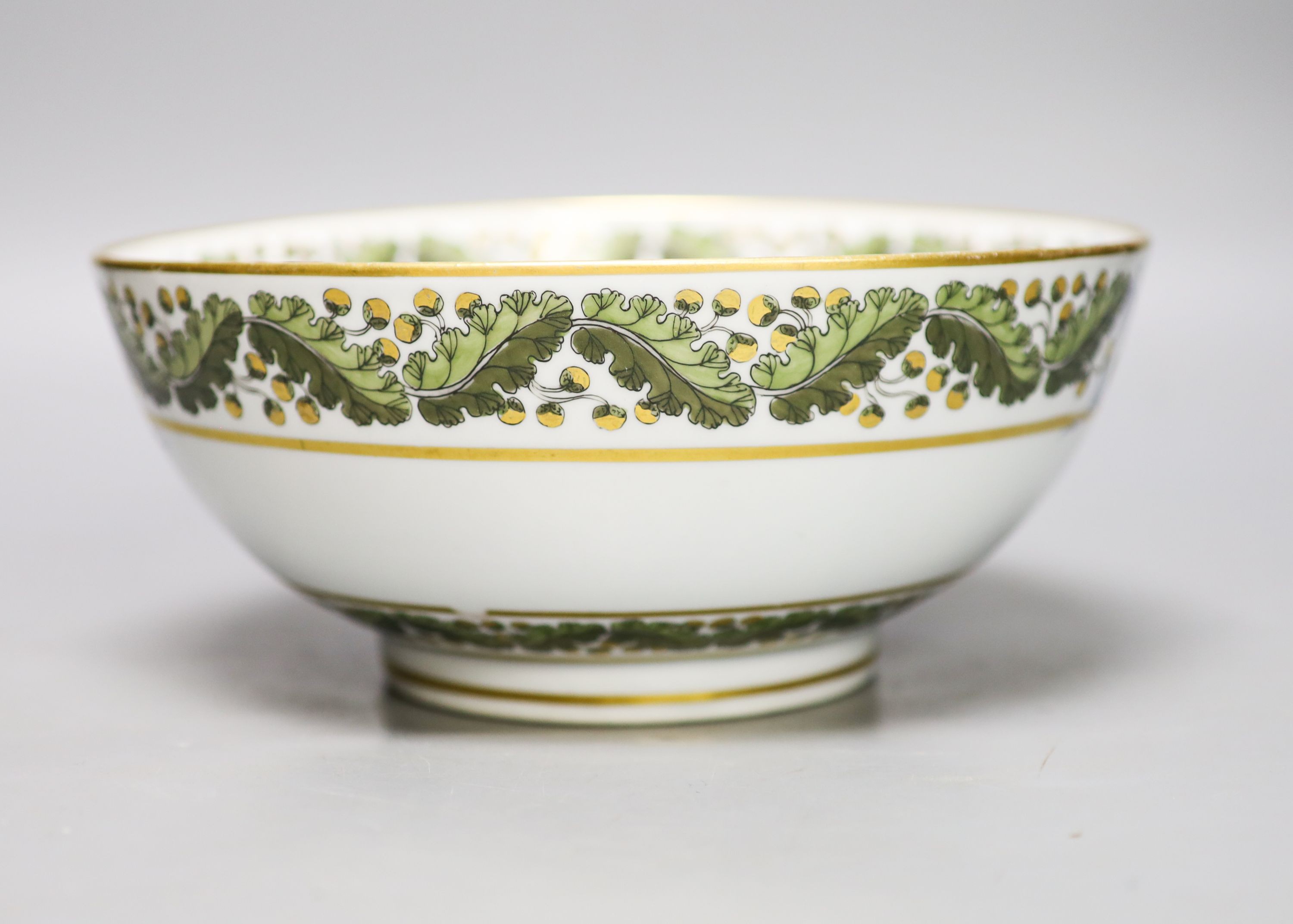 A Continental porcelain ’NELSON’ armorial bowl 23cm